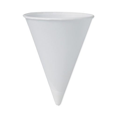 Solo® Cone Water Cups, Cold, Paper, 4 Oz, White, 200/Pack