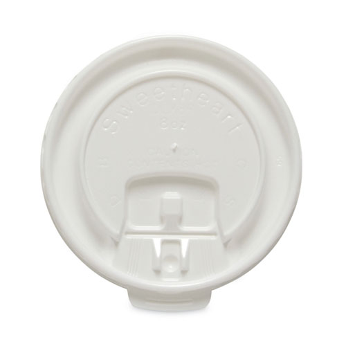Dart® Lift Back and Lock Tab Cup Lids for Foam Cups, Fits 8 oz Cups, White, 2,000/Carton