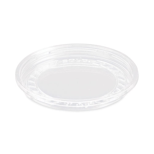 Image of Solo® Bare Eco-Forward Rpet Deli Container Lids, Recessed Lid, Fits 8 Oz, Clear, Plastic, 50/Pack, 10 Packs/Carton