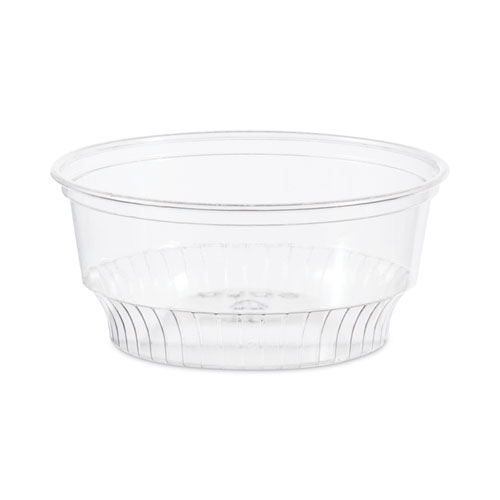 Dart® SoloServe Flat-Top Dome Cup Lids, Fits 5 oz to 8 oz Containers, Clear, 50/Pack 20 Packs/Carton