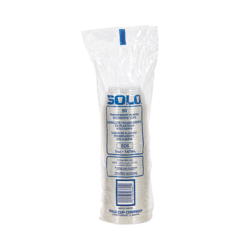 Image of Solo® Soloserve Dome Cup Lids, Fits 5 Oz To 8 Oz Containers, Clear, 50/Pack 20 Packs/Carton