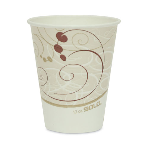 Double Sided Poly (DSP) Paper Cold Cups, 12 oz, Symphony Design, 80/Sleeve, 25 Sleeves/Carton