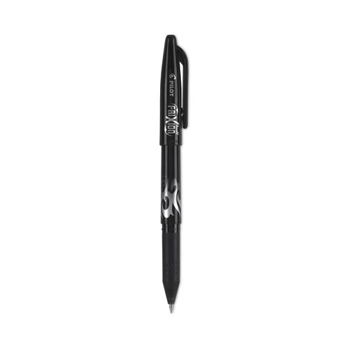 Pilot® FriXion Ball Erasable Gel Pen, Stick, Fine 0.7 mm, Black Ink, Black/White Barrel