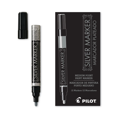 Image of Pilot® Creative Art And Crafts Marker, Medium Brush Tip, Silver