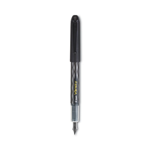 Image of Varsity Fountain Pen, Medium 1 mm, Black Ink, Gray Pattern Wrap