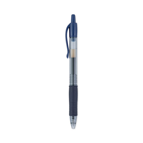 G2 Premium Gel Pen, Retractable, Fine 0.7 mm, Navy Blue Ink, Smoke/Blue Barrel, Dozen