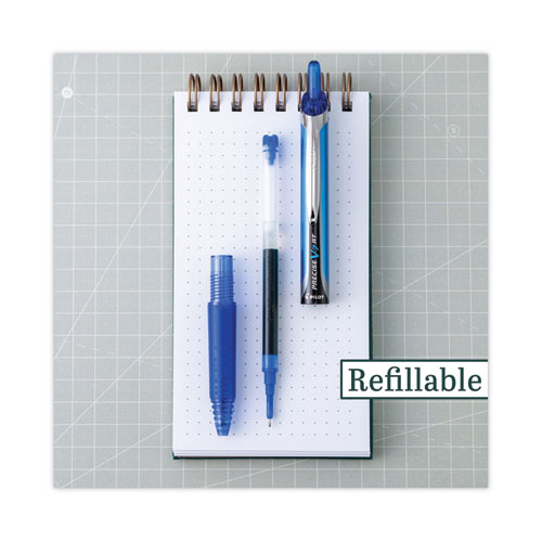 Image of Pilot® Precise V7Rt Roller Ball Pen, Retractable, Fine 0.7 Mm, Blue Ink, Blue Barrel