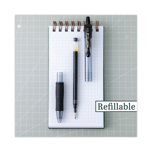 G2 Premium Gel Pen, Retractable, Fine 0.7 mm, Black Ink, Smoke/Black Barrel, 2/Pack