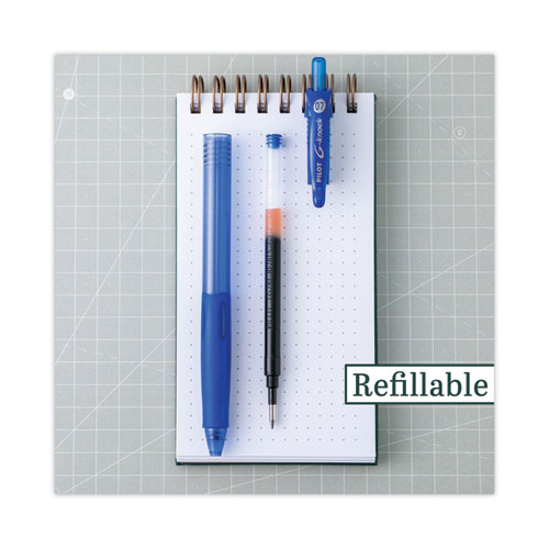 Image of Pilot® G-Knock Begreen Gel Pen, Retractable, Fine 0.7 Mm, Blue Ink, Blue Barrel, Dozen