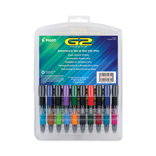 Image of Pilot® G2 Premium Gel Pen, Retractable, Fine 0.7 Mm, Assorted Ink And Barrel Colors, 20/Pack