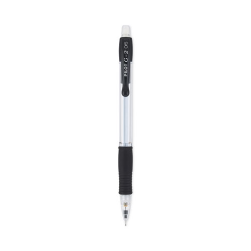 Pilot® G2 Mechanical Pencil, 0.5 Mm, Hb (#2.5), Black Lead, Clear/Black Accents Barrel, Dozen