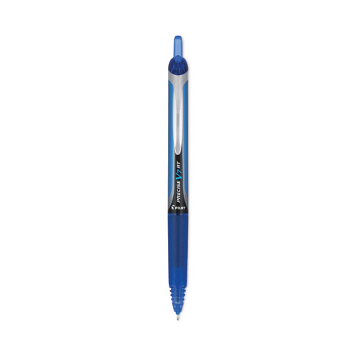 Pilot® Precise V7Rt Roller Ball Pen, Retractable, Fine 0.7 Mm, Blue Ink, Blue Barrel