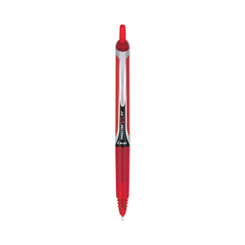 Image of Pilot® Precise V5Rt Roller Ball Pen, Retractable, Extra-Fine 0.5 Mm, Red Ink, Red Barrel