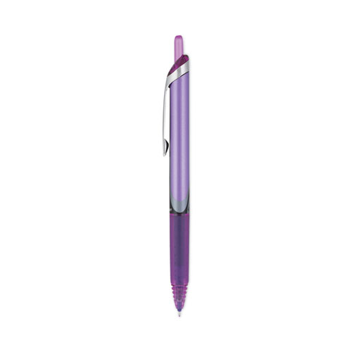 Image of Pilot® Precise V5Rt Roller Ball Pen, Retractable, Extra-Fine 0.5 Mm, Purple Ink, Purple Barrel