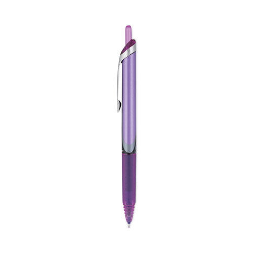 Image of Pilot® Precise V7Rt Roller Ball Pen, Retractable, Fine 0.7 Mm, Purple Ink, Purple Barrel