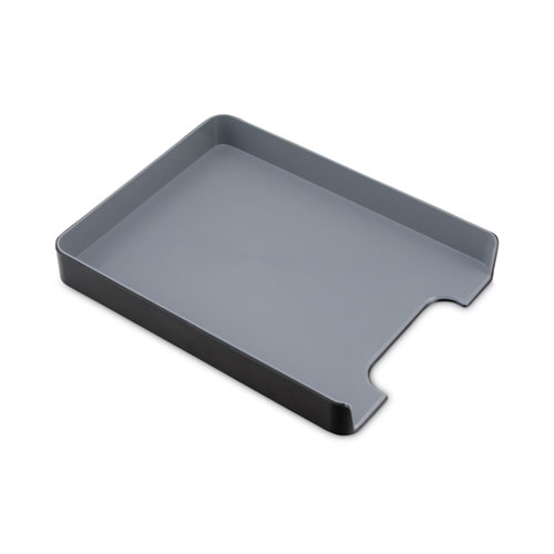 Image of Fusion Letter Tray, 1 Section, Letter Size Files, 9.75" x 12.5" x 1.75", Black