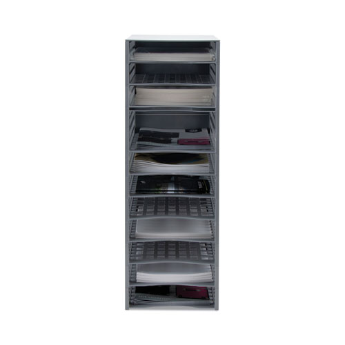 Image of Advantus Snap Configurable Tray System, 12 Compartments, 22.75 X 9.75 X 13, Gray