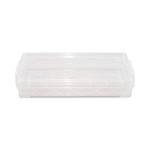 Super Stacker Pencil Box, Plastic, 8.25 x 3.75 x 1.5, Clear