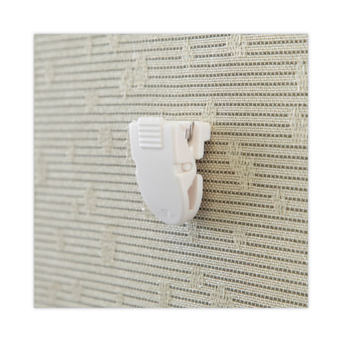 Image of Advantus Wall Clips For Fabric Panels, 40 Sheet Capacity, White, 20/Box