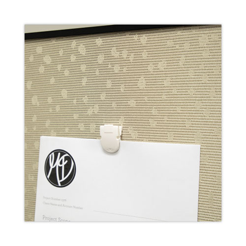 Wall Clips for Fabric Panels, 40 Sheet Capacity, White, 50/Box