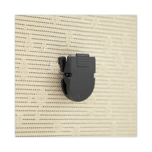 Image of Advantus Wall Clips For Fabric Panels, 40 Sheet Capacity, Black, 20/Box