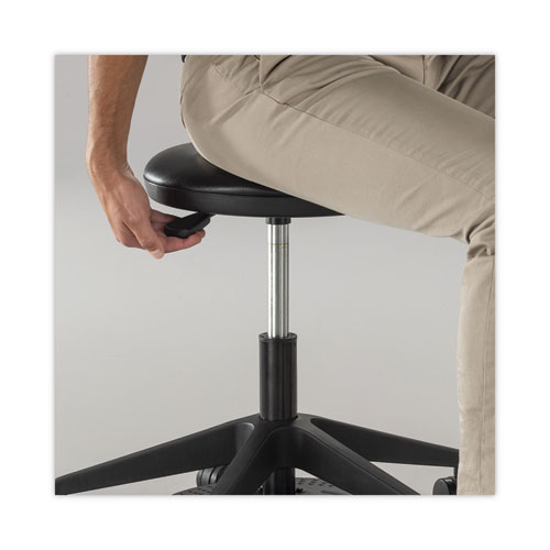 Image of Safco® Lab Stool, Backless, Supports Up To 250 Lb, 19.25" To 24.25" Seat Height, Black