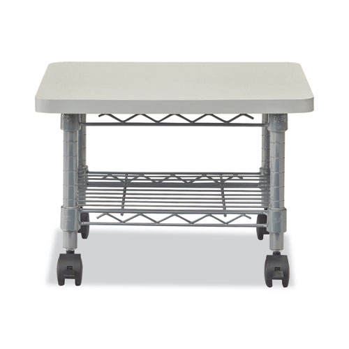 Image of Safco® Underdesk Printer/Fax Stand, Engineered Wood, 2 Shelves, 19" X 16" X 13.5", Gray