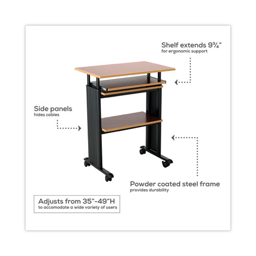 Image of Safco® Muv Stand-Up Adjustable-Height Desk, 29.5" X 22" X 35" To 49", Gray