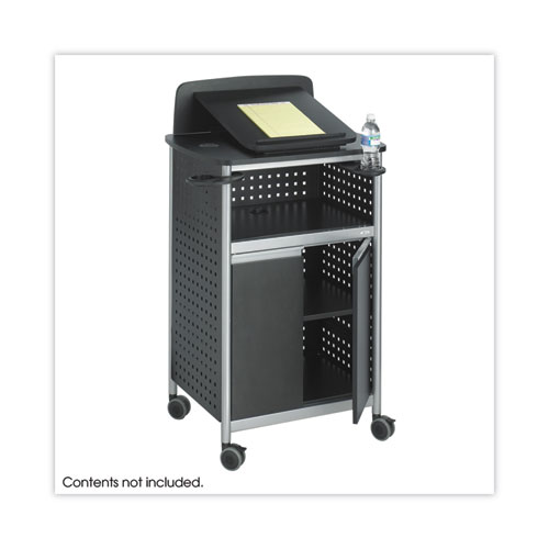 Image of Safco® Scoot Multipurpose Mobile Lectern, 28.75 X 22 X 49.75, Black/Silver