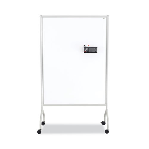Image of Rumba Full Panel Whiteboard Collaboration Screen, 36w x 16d x 54h, White/Gray
