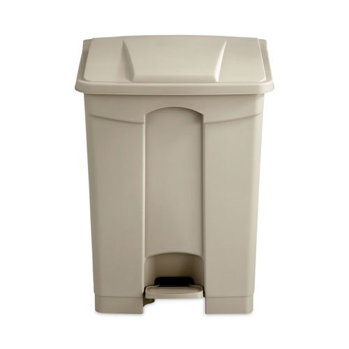 Image of Safco® Large Capacity Plastic Step-On Receptacle, 17 Gal, Plastic, Tan