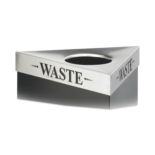 Image of Safco® Trifecta Waste Receptacle Lid, Laser Cut "Waste" Inscription, 20W X 20D X 3H, Stainless Steel, Ships In 1-3 Business Days