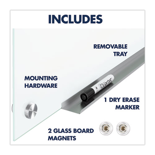 Image of Quartet® Brilliance Glass Dry-Erase Boards, 36 X 24, White Surface