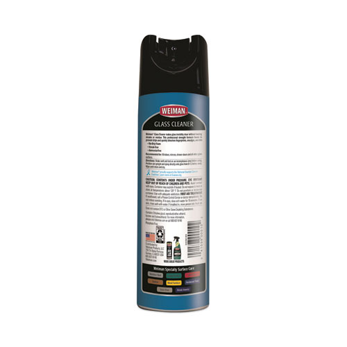 Image of Weiman® Foaming Glass Cleaner, 19 Oz Aerosol Spray Can, 6/Carton