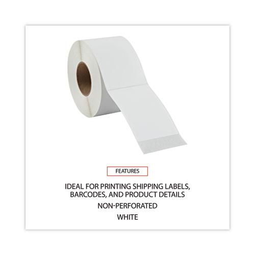 Thermal Transfer Blank Shipping Labels, Label Printers, 4 x 6, White, 1,000/Roll, 4 Rolls/Carton