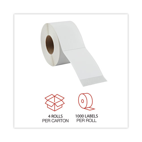 Image of Universal® Thermal Transfer Blank Shipping Labels, Label Printers, 4 X 6, White, 1,000/Roll, 4 Rolls/Carton