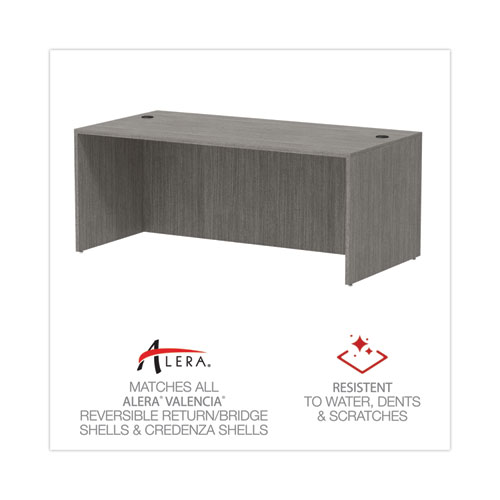 Image of Alera® Valencia Series Straight Front Desk Shell, 71" X 35.5" X 29.63", Gray