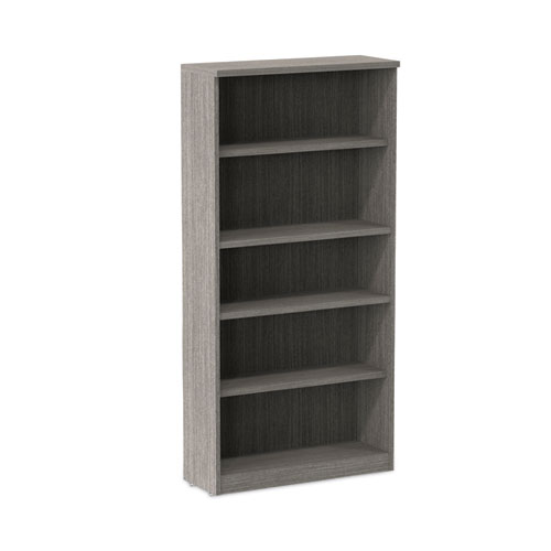 Alera® Valencia Series Bookcase, Five-Shelf, 31.75W X 14D X 64.75H, Gray