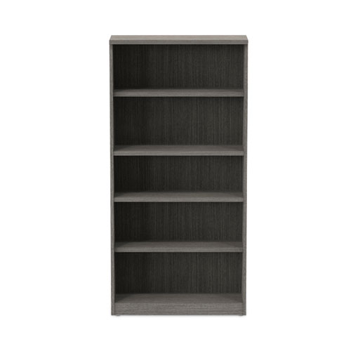 Image of Alera® Valencia Series Bookcase, Five-Shelf, 31.75W X 14D X 64.75H, Gray