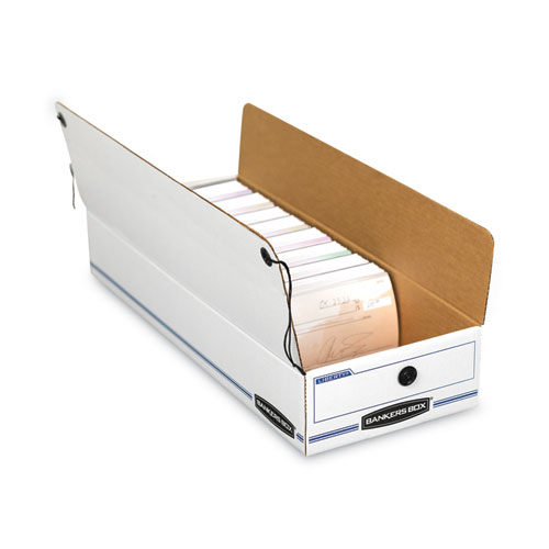 Image of LIBERTY Check and Form Boxes, 6.25" x 24" x 4.5", White/Blue, 12/Carton