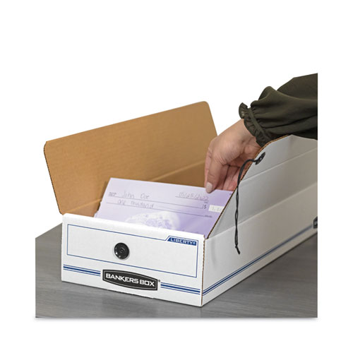 Image of LIBERTY Check and Form Boxes, 11" x 24" x 5", White/Blue, 12/Carton