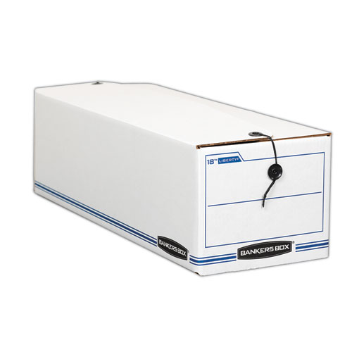 Image of LIBERTY Check and Form Boxes, 9.75" x 23.75" x 6.25", White/Blue, 12/Carton