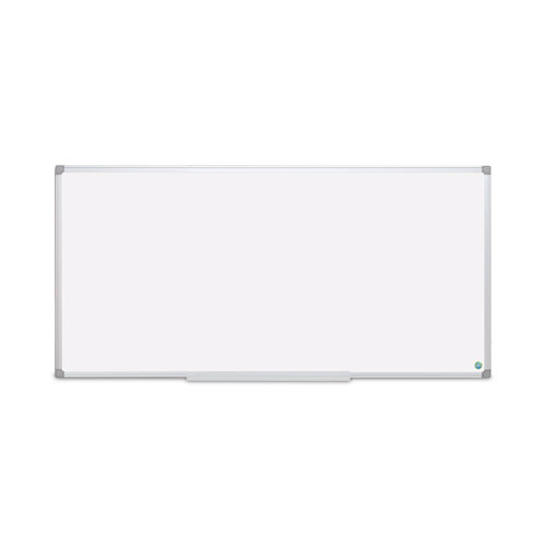 Earth Silver Easy-Clean Dry Erase Board, 96 x 48, White Surface, Silver Aluminum Frame