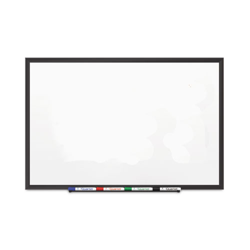 Image of Quartet® Classic Series Porcelain Magnetic Dry Erase Board, 48 X 36, White Surface, Black Aluminum Frame