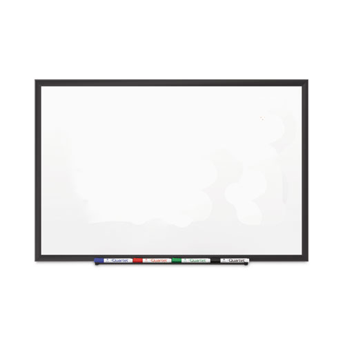 Classic Porcelain Magnetic Whiteboard, 60 x 36, Black Aluminum Frame