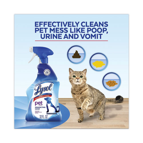 Image of Lysol® Brand Pet Solutions Disinfecting Cleaner, Citrus Blossom, 32 Oz Trigger Bottle, 9/Carton