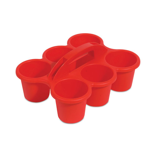 deflecto® Little Artist Antimicrobial Six-Cup Caddy, Red