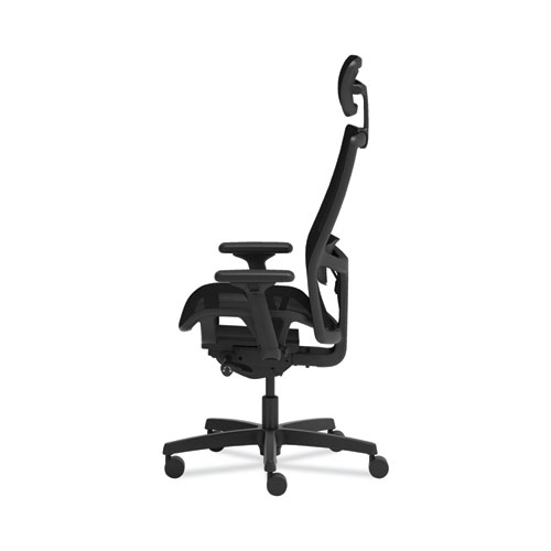 Image of Hon® Ignition 2.0 4-Way Stretch Mesh Back And Seat Task Chair, Supports Up To 300 Lb, 17" To 21" Seat, Black Seat, Black Base
