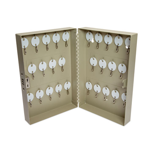 CONTROLTEK® Combination Lockable Key Cabinet, 28-Key, Metal, Sand, 7.75 x 3.25 x 11.5