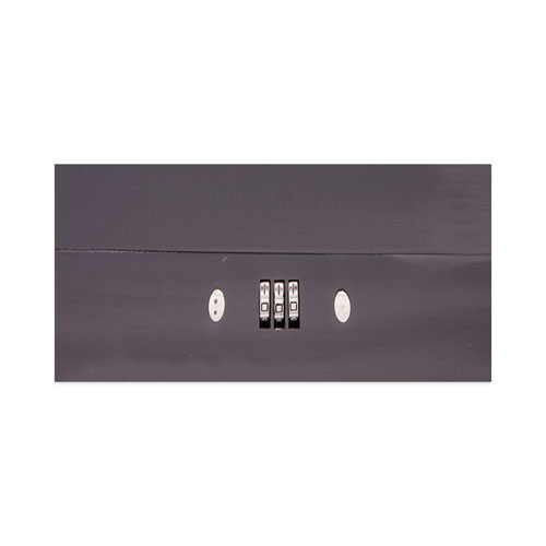 Image of Controltek® Cash Box With Combination Lock, 6 Compartments, 11.8 X 9.5 X 3.2, Charcoal